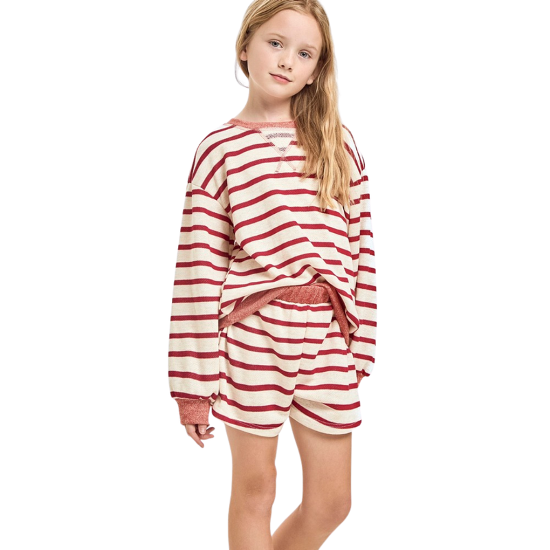 Stripe French Terry Short