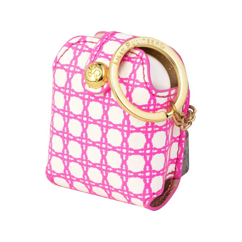 Havana Pink Caning Wireless Earbud Case