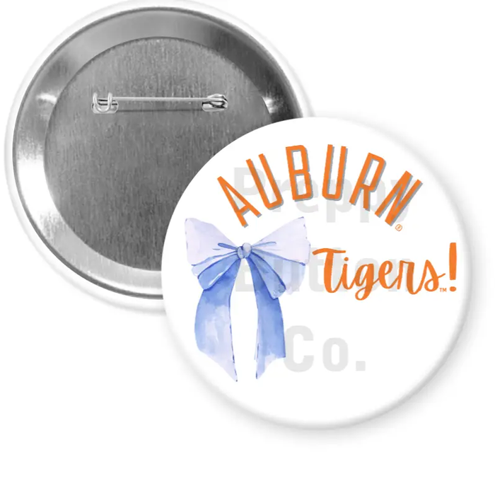 Coquette Auburn Tigers Button