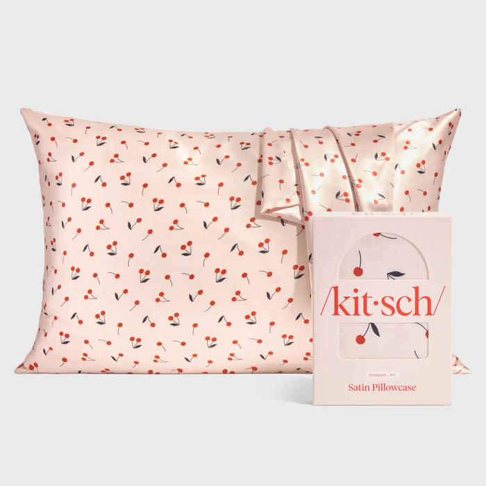 Satin Pillowcase Standard | Cherry Print