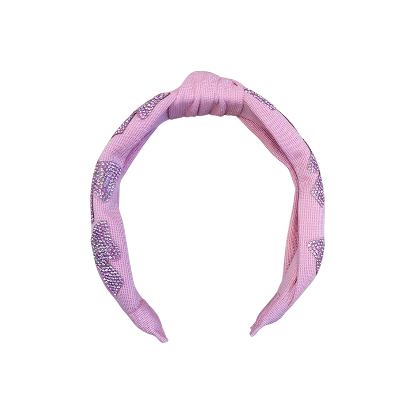 Crystallized Bow On Knot Headband | Pink