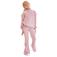 Cotton Terry Mock Neck Sweatshirt
