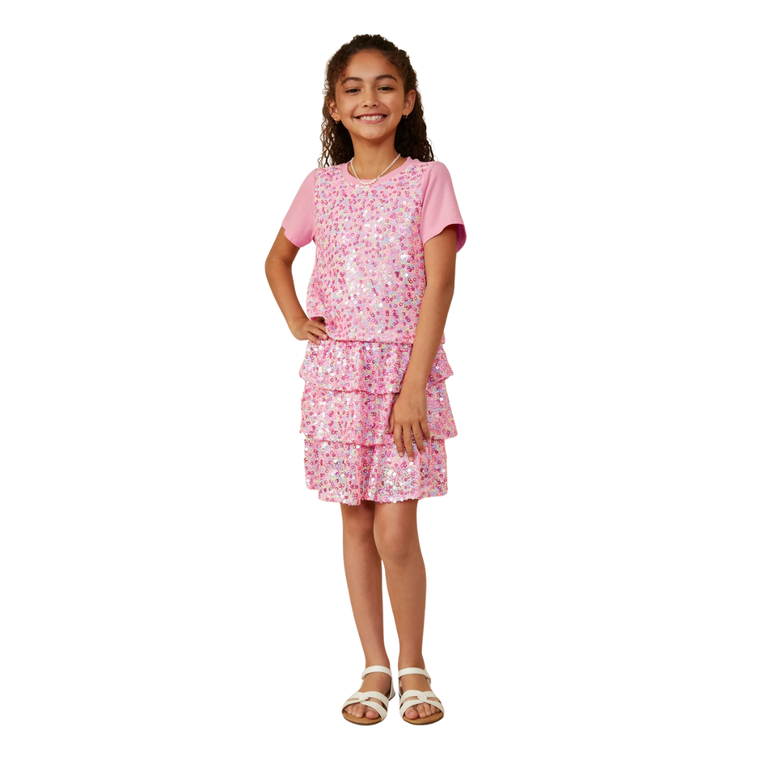 Sequin Paneled T Shirt