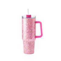 Pink Party Glitter Sipper