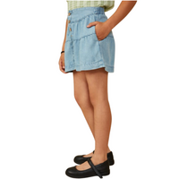 Button Detail Wide Leg Shorts