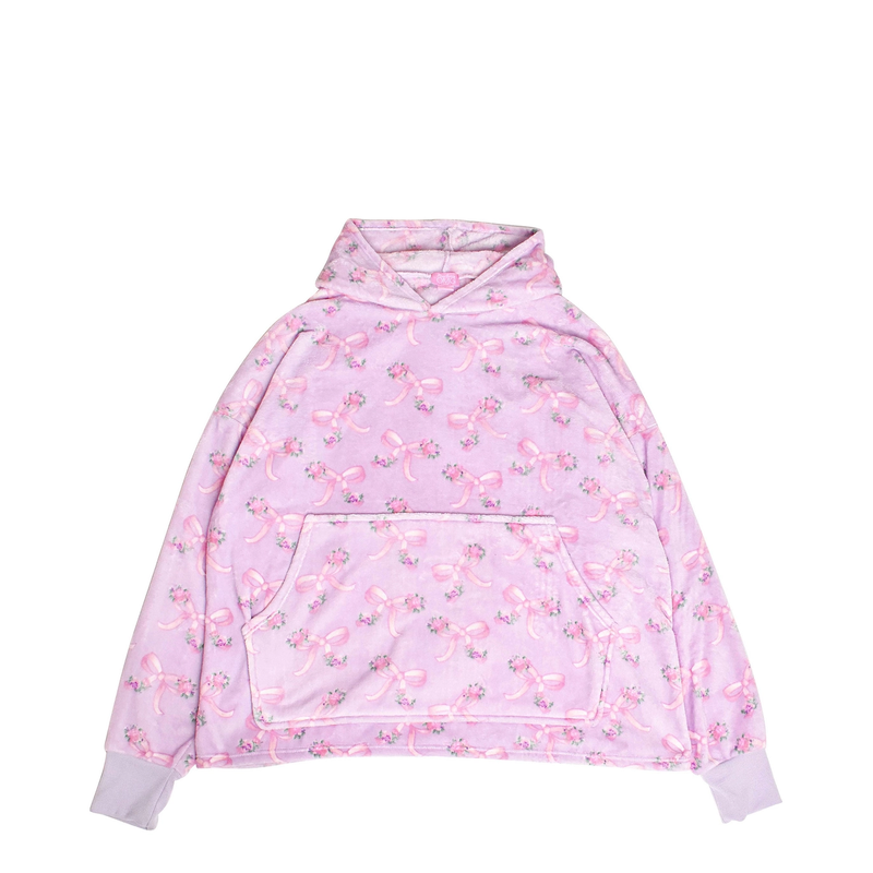 Fleece Oversized Blanket Hoodie | Orchid Floral