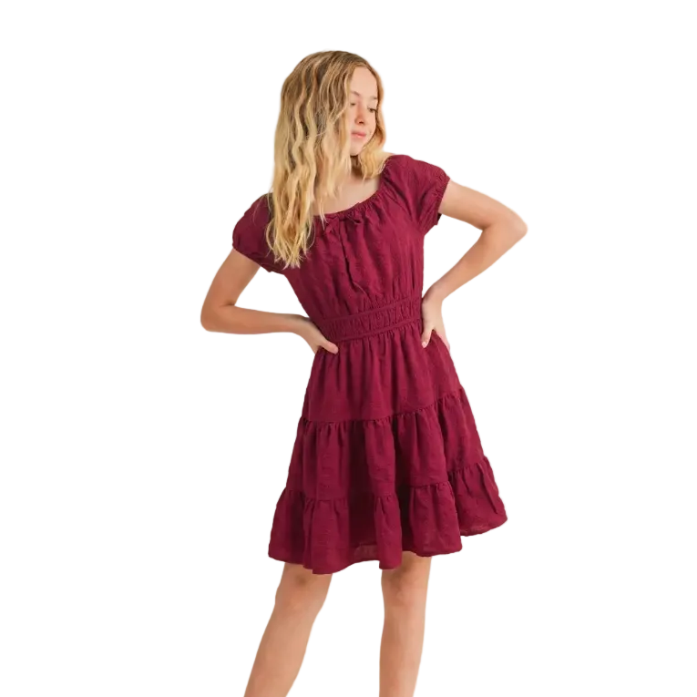 Woven Flounce Dress