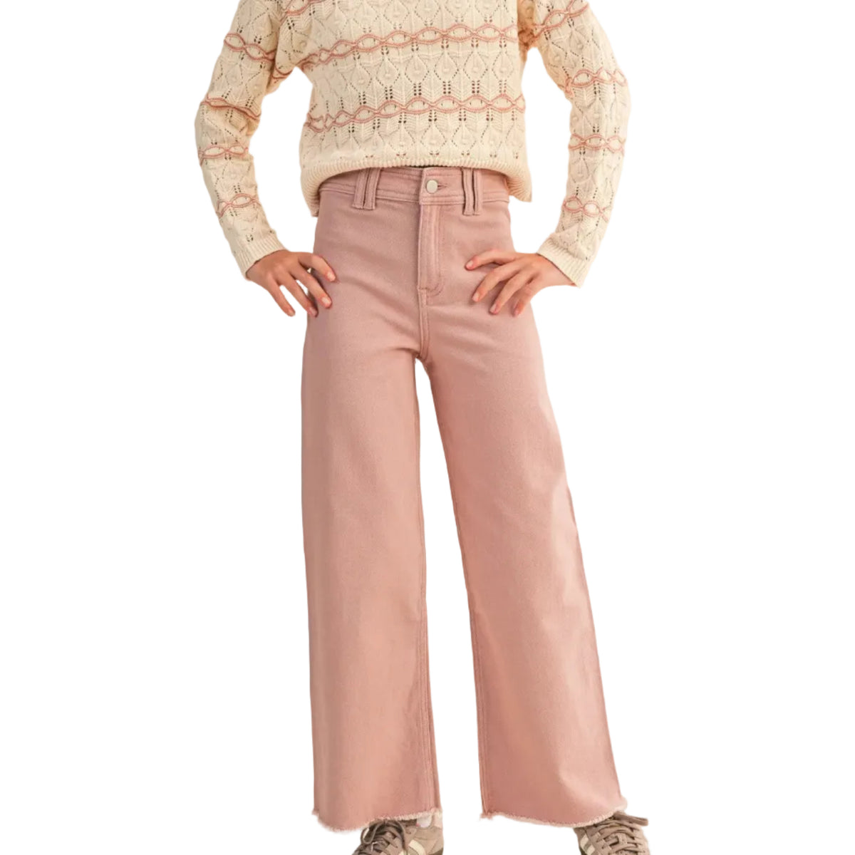 Wide Leg Denim Pants