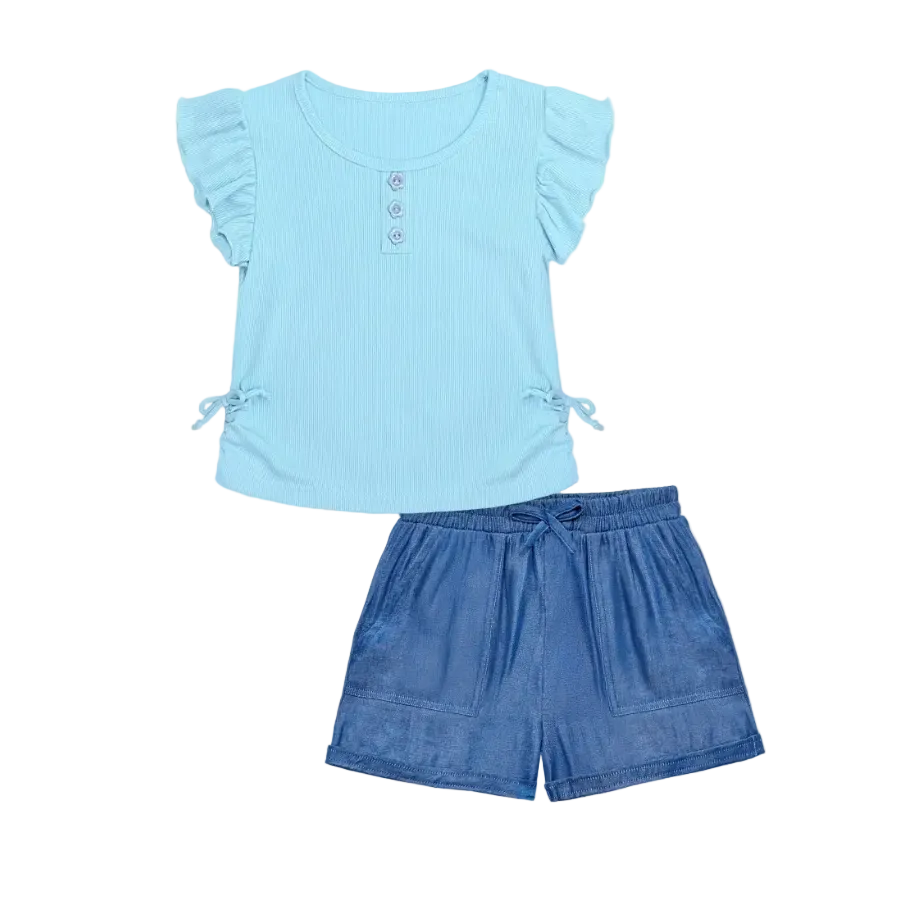 Chambray Shorts