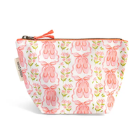 Ballet Slippers & Florals Canvas Pouch