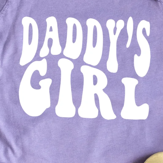 Daddy's Girl Wavy Short Sleeve Crew Neck