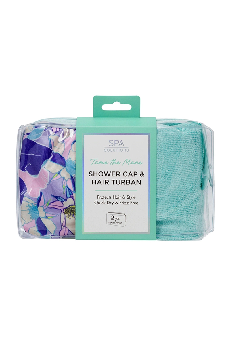 Spa Solution Shower Cap & Hair Turban Turquoise