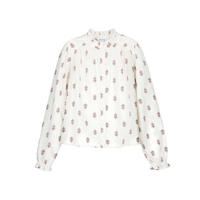 Printed Jacquard Blouse
