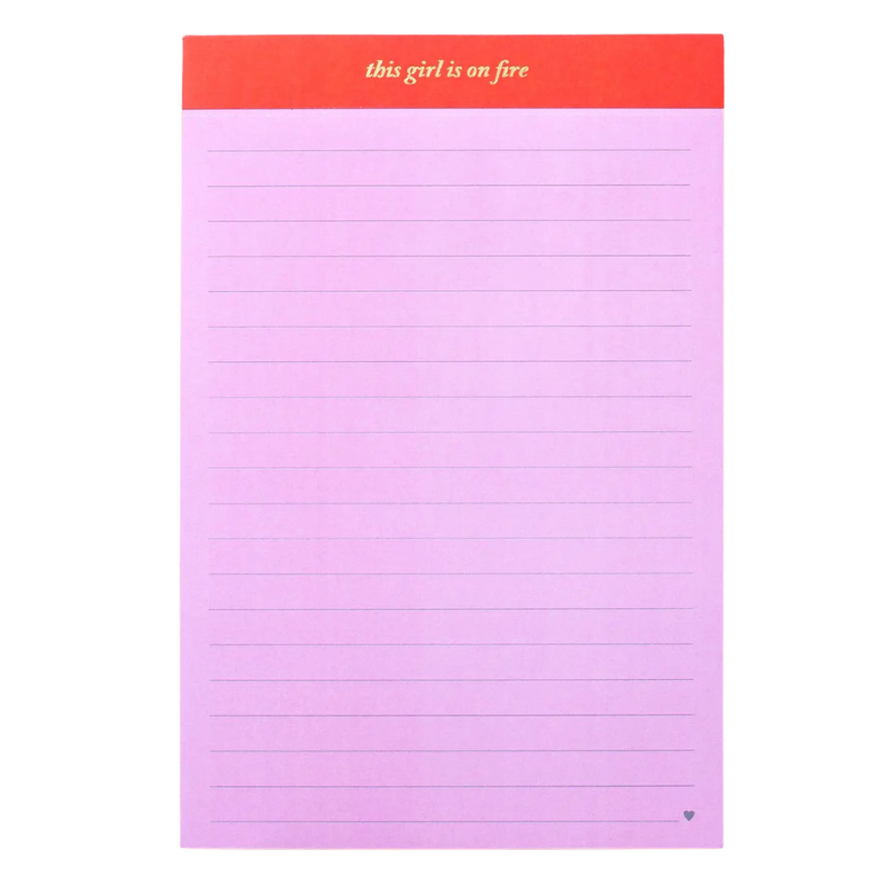Large List Pad - "This Girl Is On Fire"