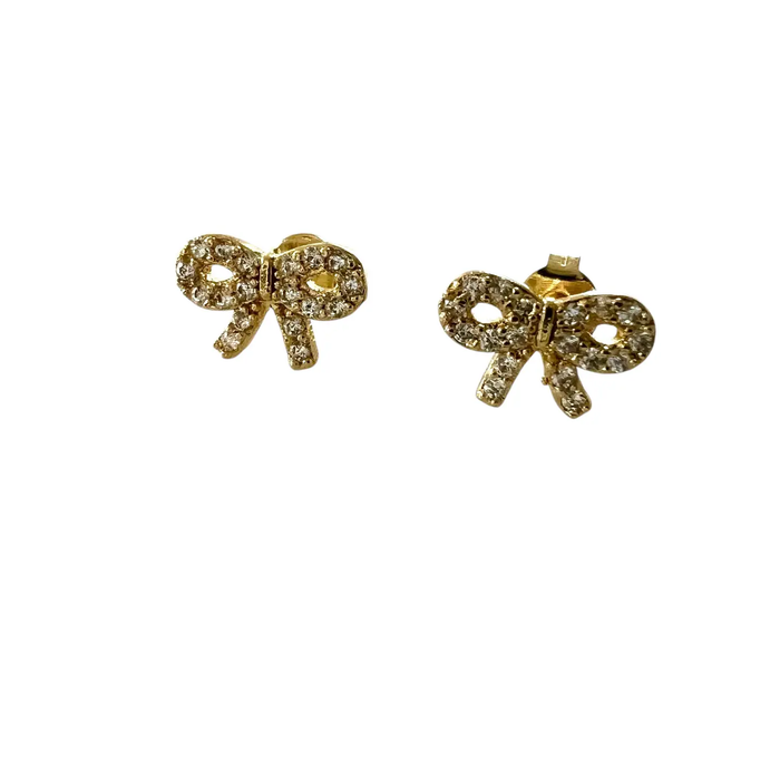 Petite CZ Bow Studs
