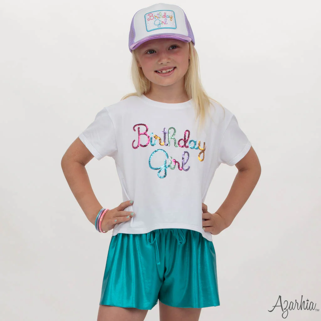 Birthday Girl Sequin Boxy Tee