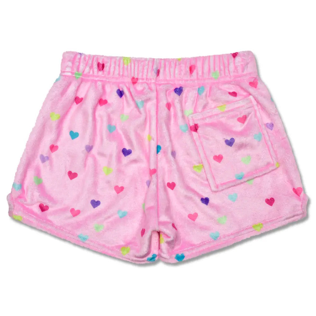 Heart Confetti Plush Shorts