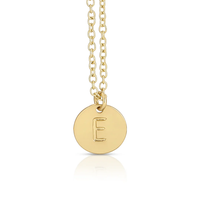 Letter Disc Necklace