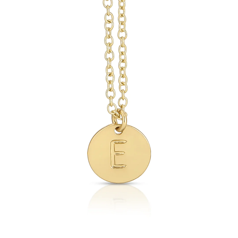 Letter Disc Necklace