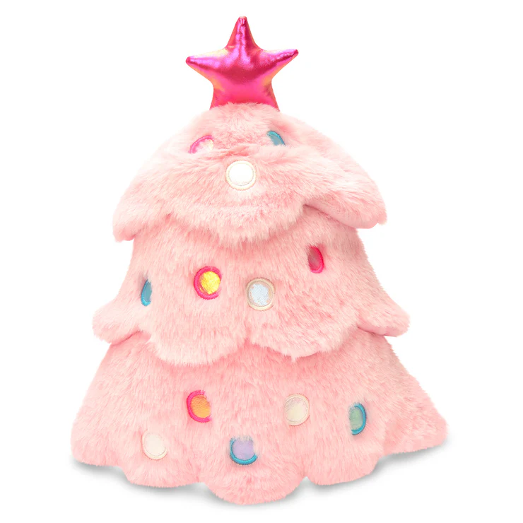 Glitter Pink Christmas Tree Plush