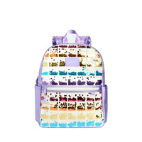 Kane Double Pocket Backpack - Lilac Quilted Sequins
