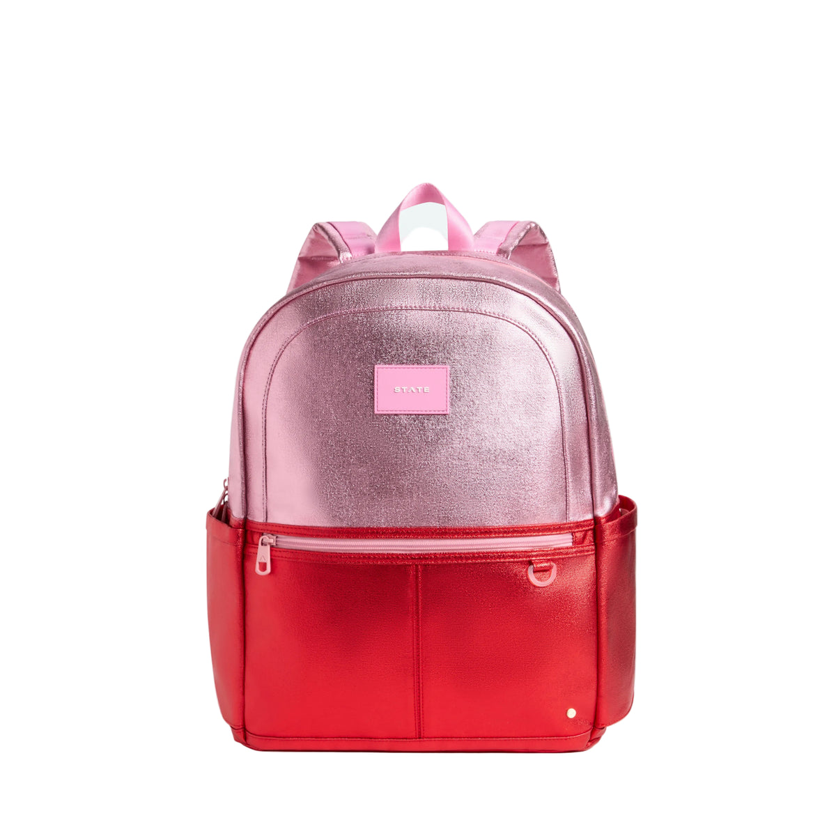 Kane Double Pocket Backpack - Pink/Red Colorblock
