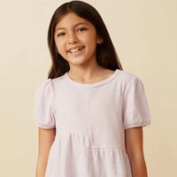 Puff Sleeve Asymmetric Panel Knit Top