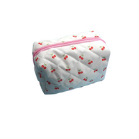 Floral Toile Pattern Makeup Cosmetic Pouch