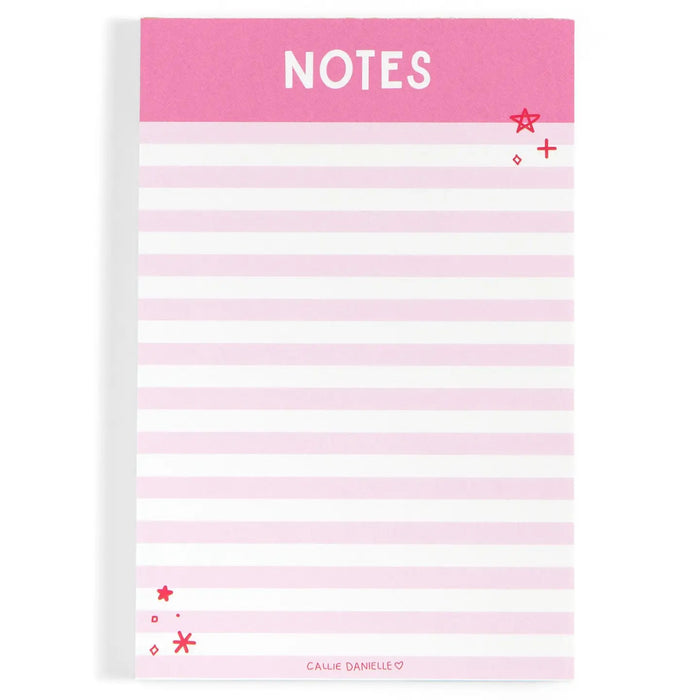 Pink Striped 4x6 Notepad