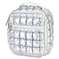Icy Silver Puffer Lunch Tote