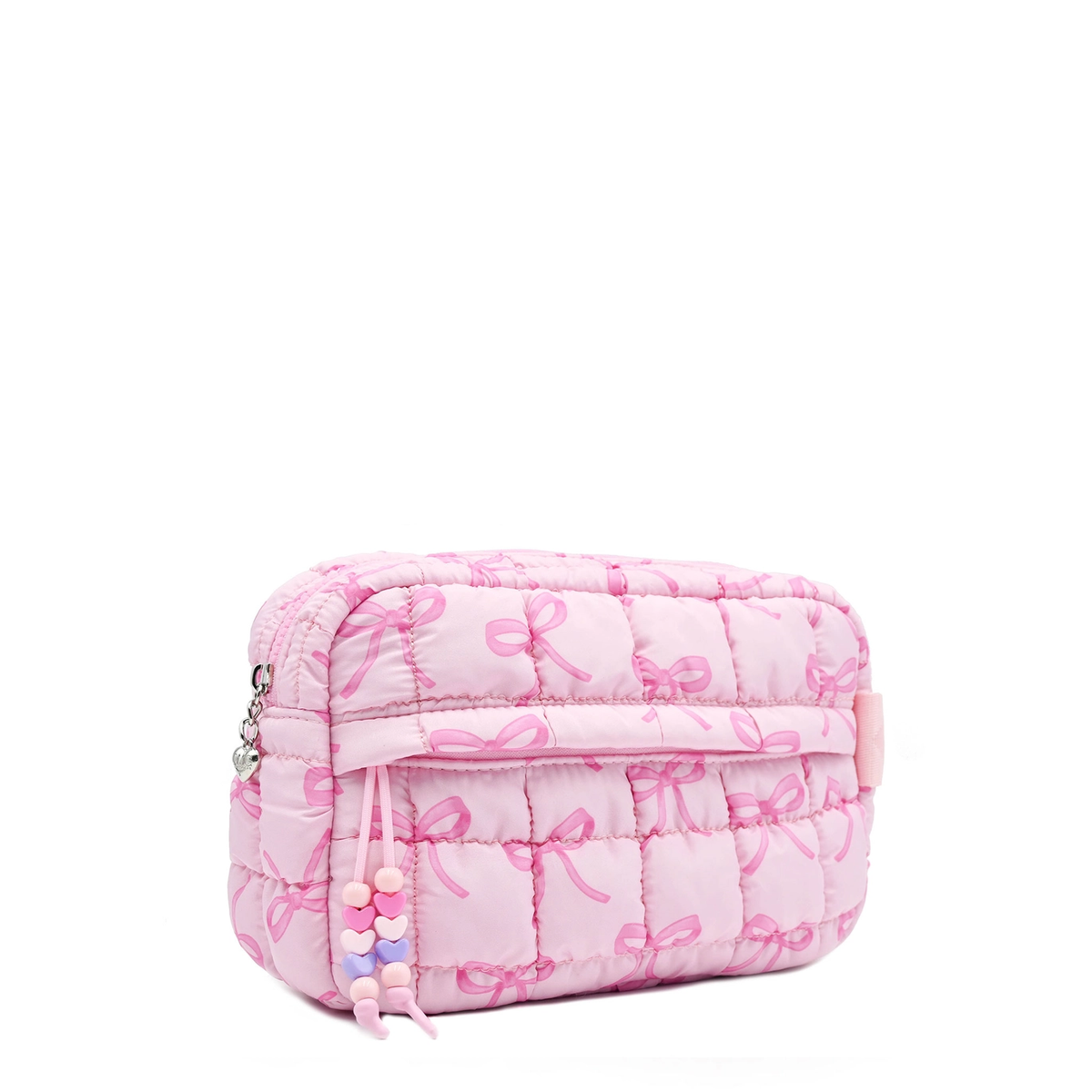 Quilted Scrunchies Bow Printed Pouch