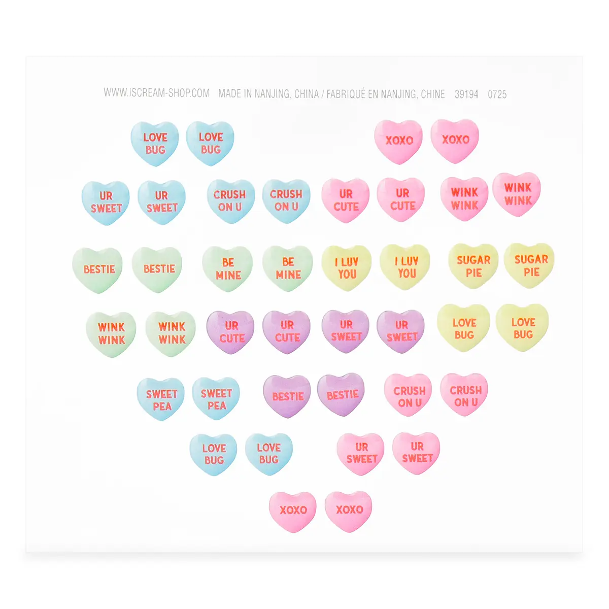 Sweethearts Stick-On Earrings