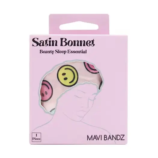 Smiley Satin Hair Bonnet