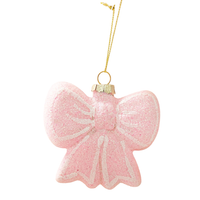 Blush & Sparkle Bow Christmas Ornament