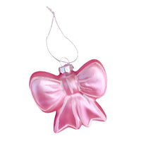 Pink Bow Christmas Ornament