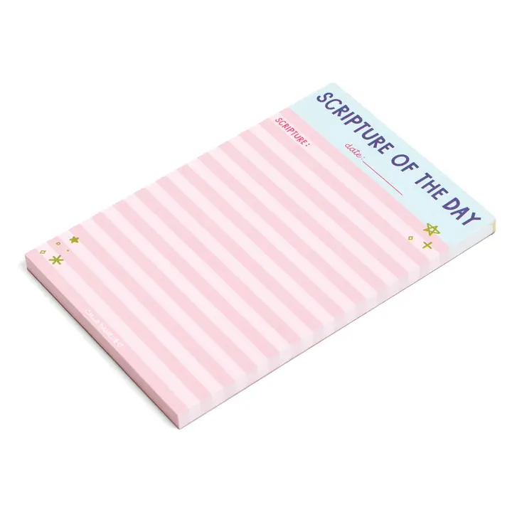 Scripture of the Day Pink Notepad
