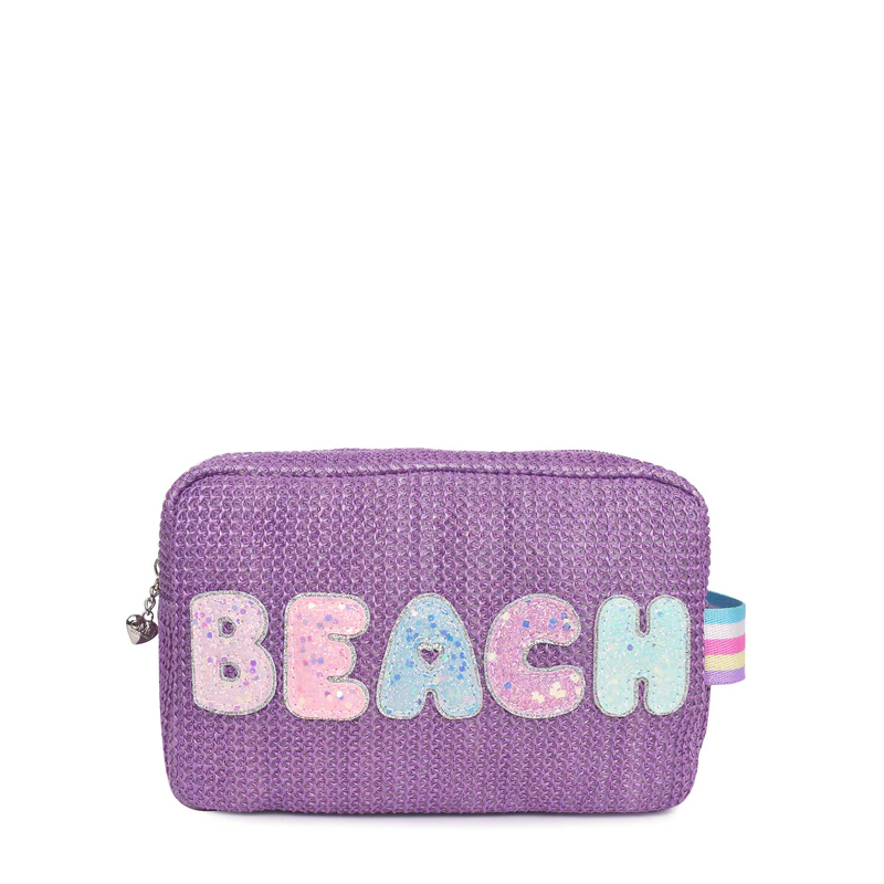 Beach Straw Pouch - Orchid