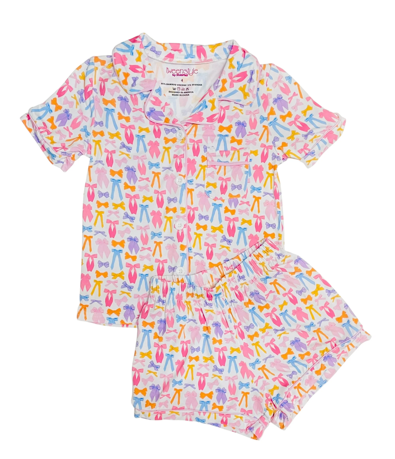 Bamboo Bows Print Loungewear Set