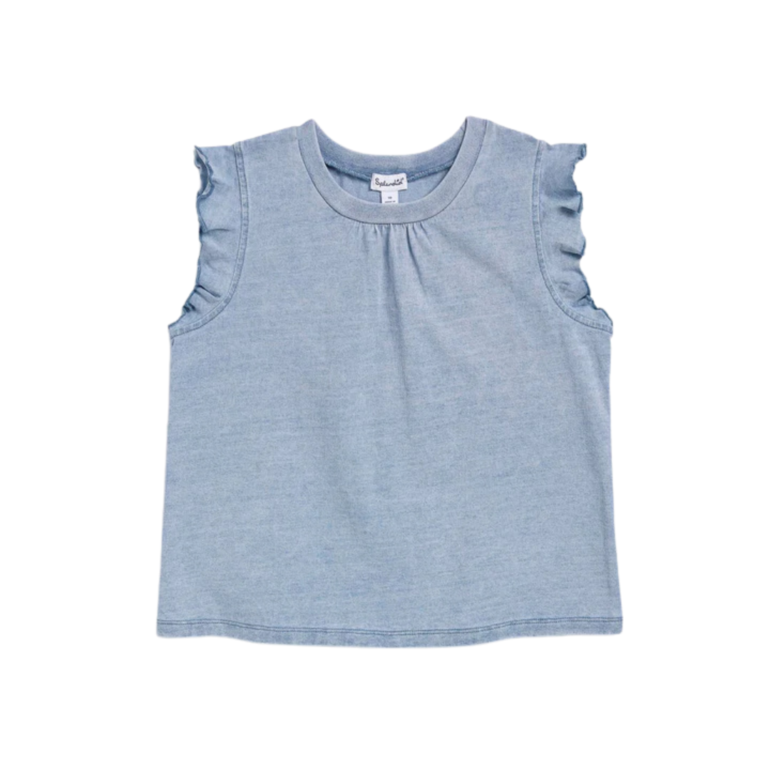 Bleach Wash Short Sleeve Top