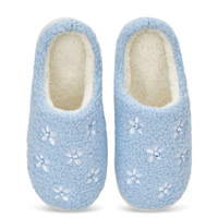 Blue Ditsy Slippers