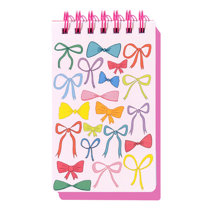 Small Spiral Notebook Colorful Bows - 200 Pages