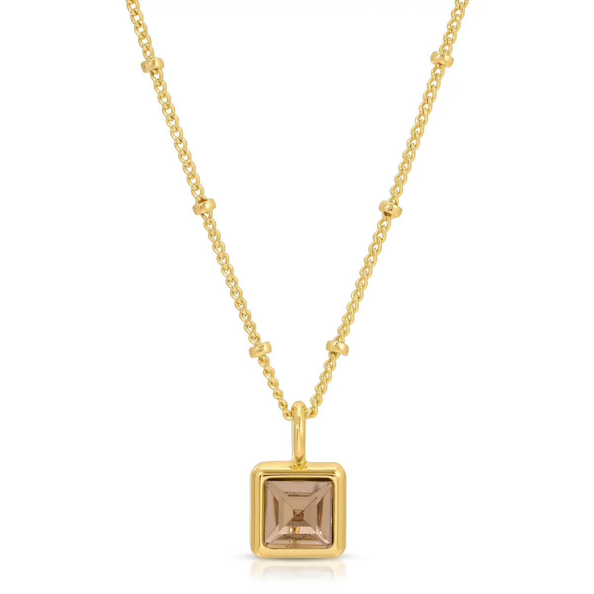 Gold Birthstone Bottle Necklace