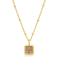 Gold Birthstone Bottle Necklace