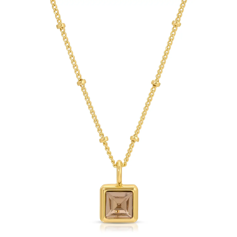 Gold Birthstone Bottle Necklace