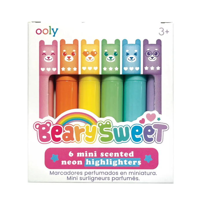 Beary Sweet Mini Scented Highlighters - Set of 6