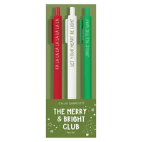 The Merry & Bright Club Christmas Pen Set