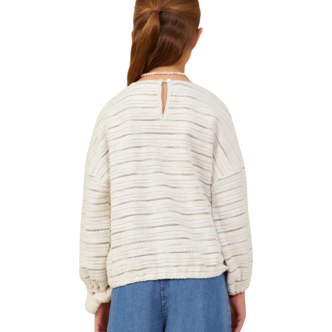 Sketch Striped Terry Knit Top