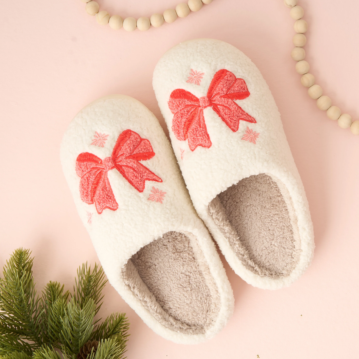 Fuzzy Holiday Slippers