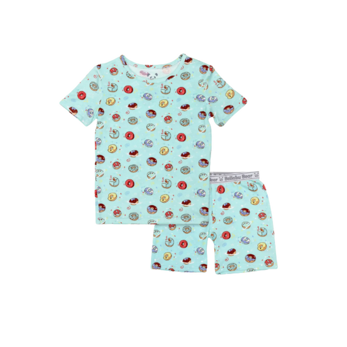 Donut Print Short Pajama Set
