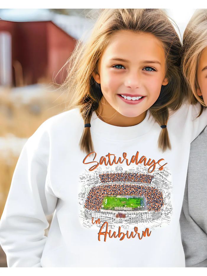 Saturday's in Auburn Youth Crewneck Pullover